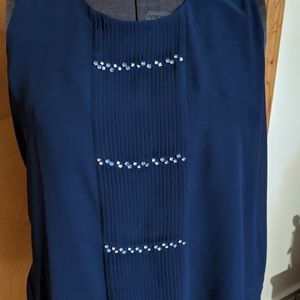 Jeweled sleeveless top